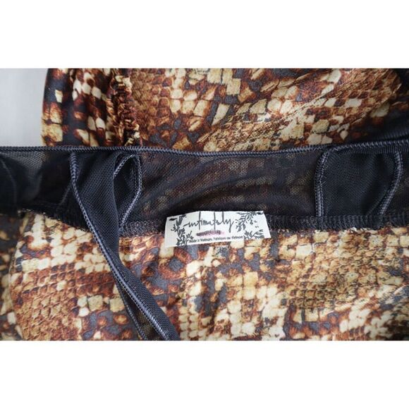 Intimately Free People OB1557014 Women's Sz S Brown Night Out Snakeskin Bodysuit - Picture 7 of 11